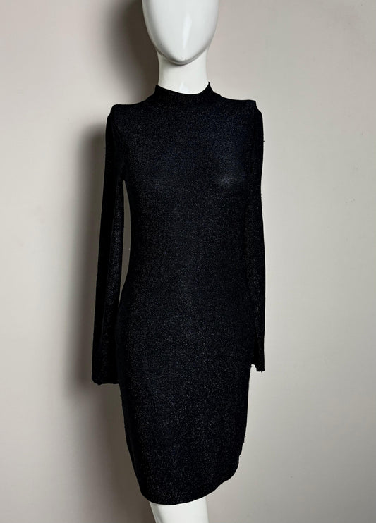 Black Shimmer Mini Dress