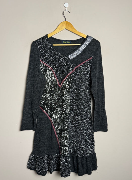Black Patchwork Frock