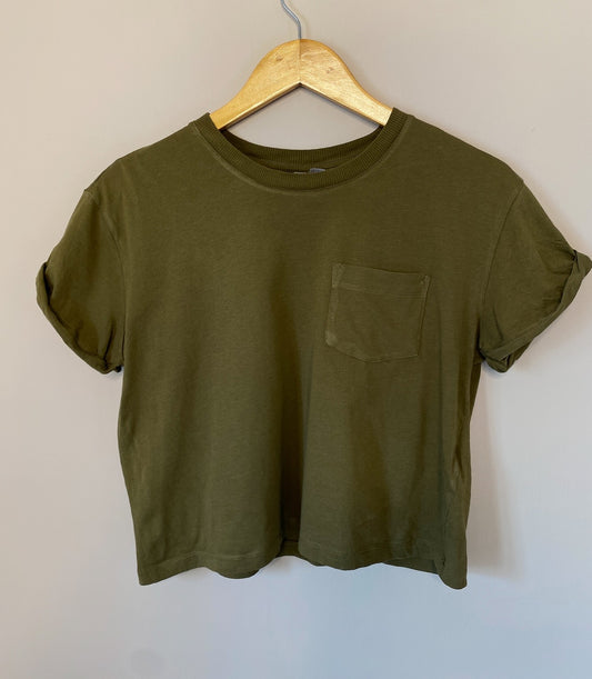 Olive Green Pocket Tee