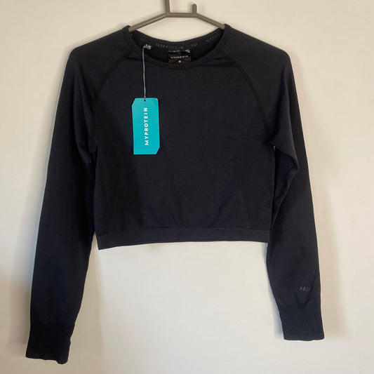 black-myprotein-activewear-crop-top