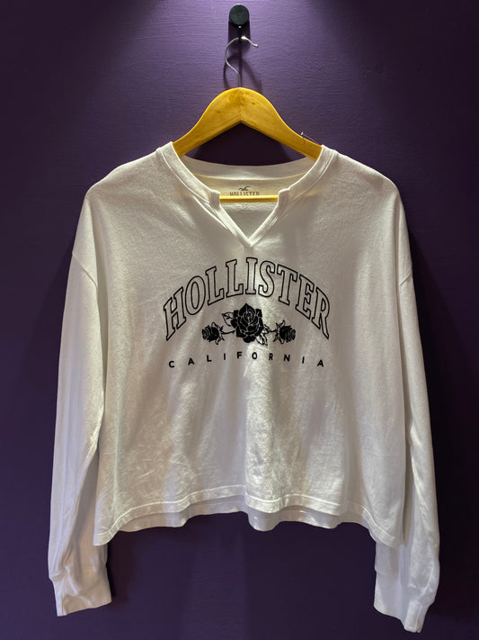 Hollister California White Long Sleeve Tee