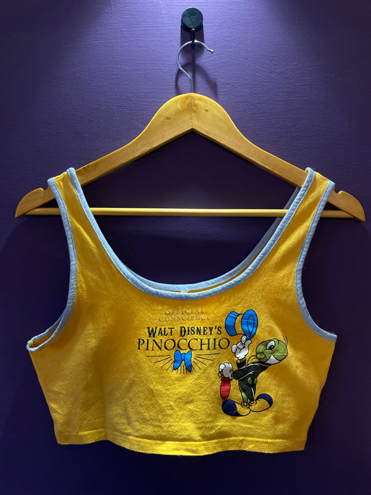 Yellow crop tank top-5