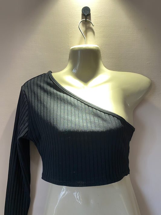 black-one-shoulder-ribbed-crop