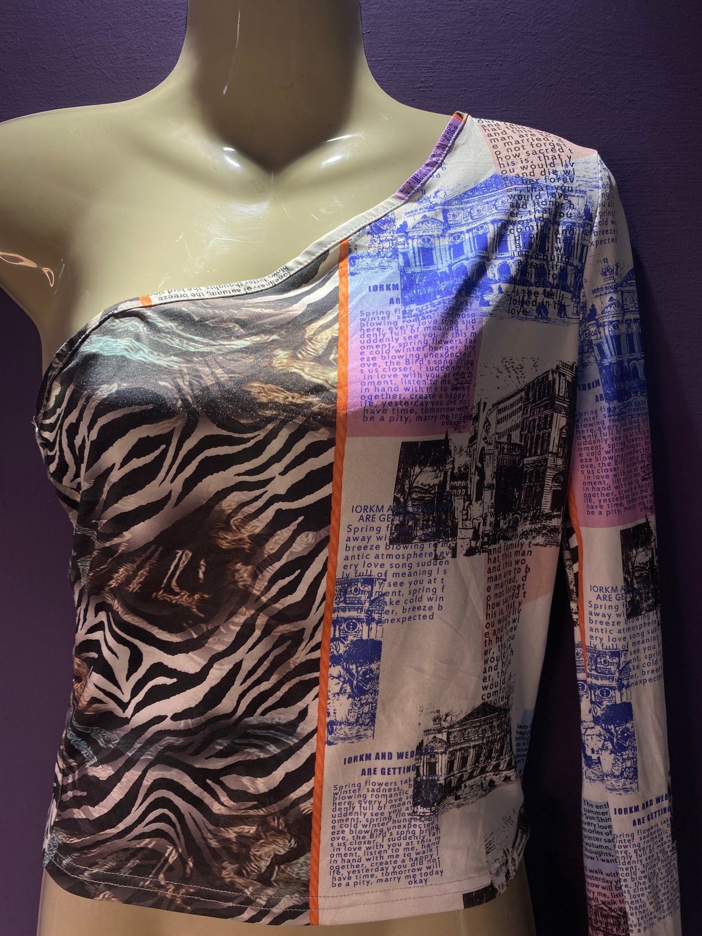 mixed-print-one-shoulder-crop-top