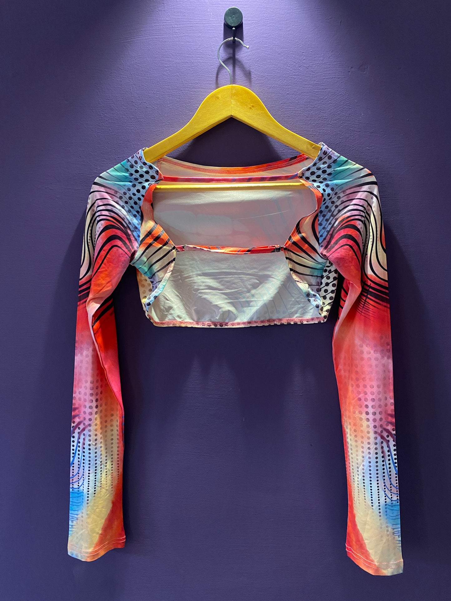 brown-and-white-checkered-crop-top