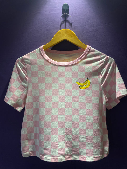 Pink Checkered Banana T-Shirt