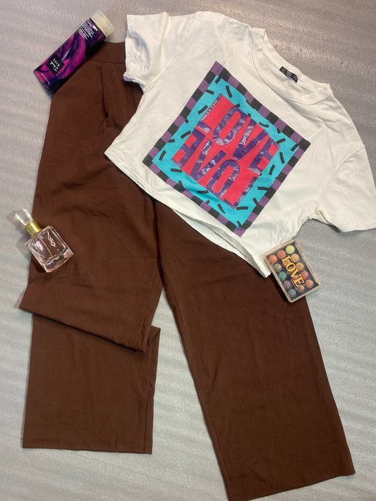 White Love Graphic Tee