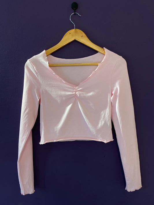 pink-ruched-front-crop-top