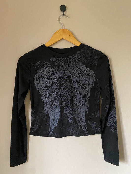 Medium Black Wing Print Tee