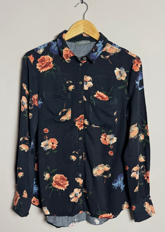 Black Floral Shirt
