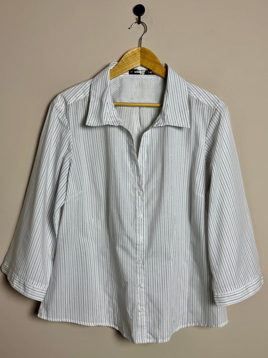 White Striped Button Shirt