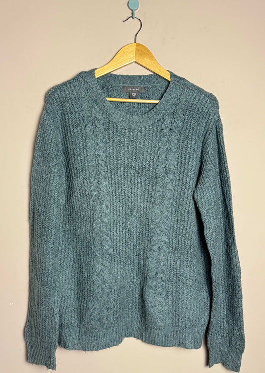 Teal Cable Knit Sweater