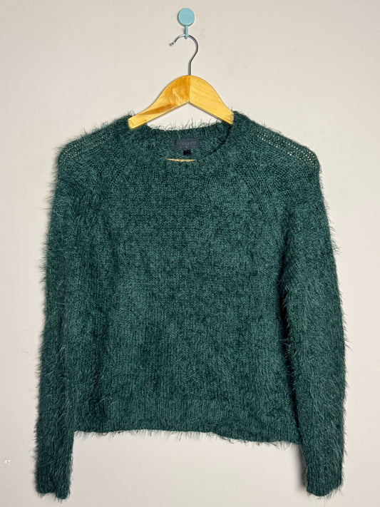 Green Fuzzy Knit Sweater
