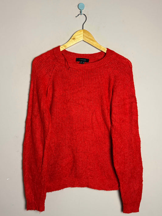 Red Basic Knit Sweater