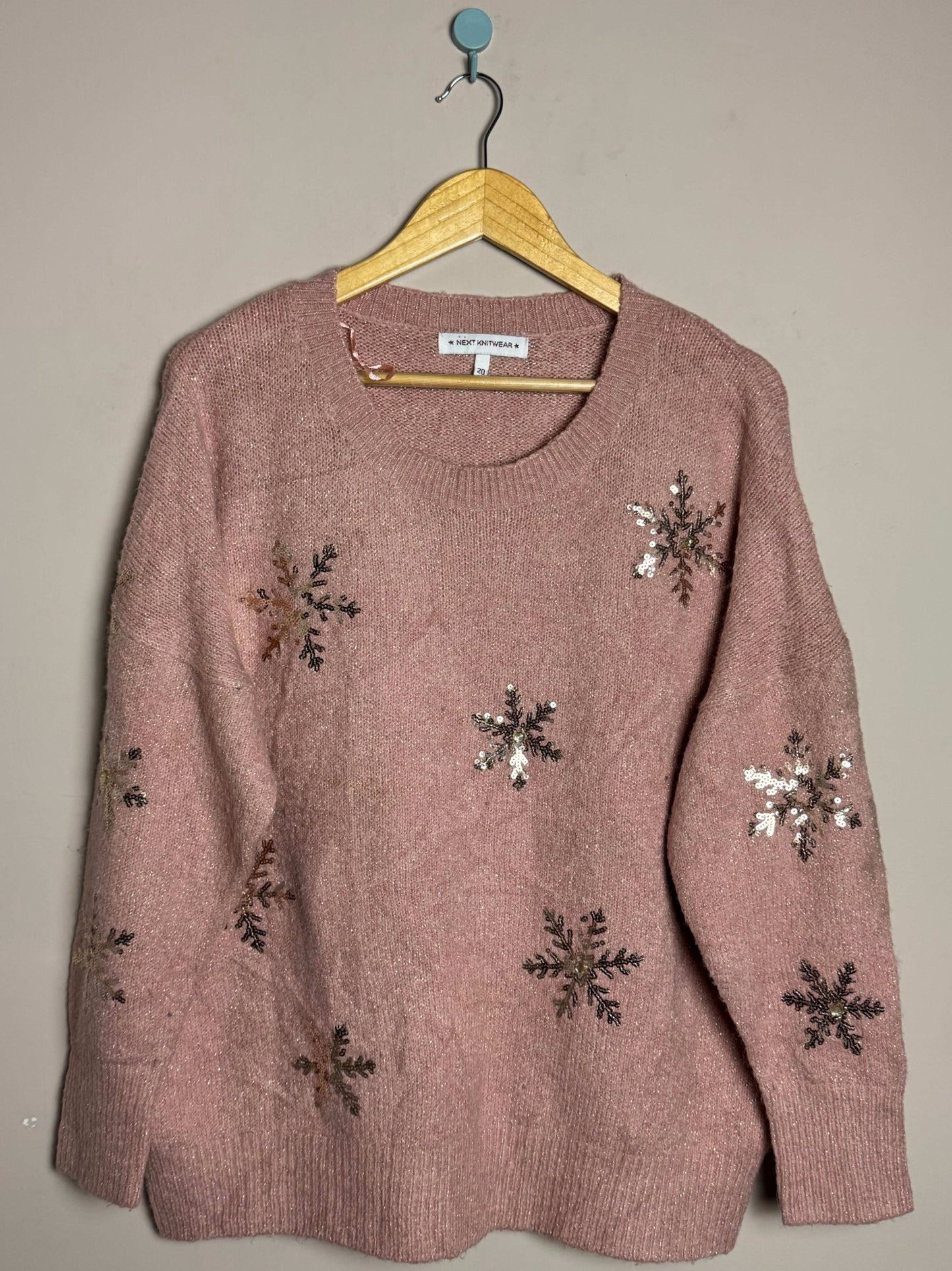 Pink Snowflake Sweater