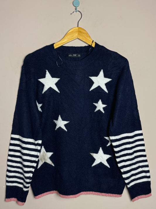 Navy Star & Stripe Sweater