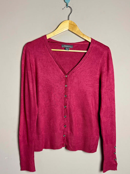 Pink Button Down Sweater