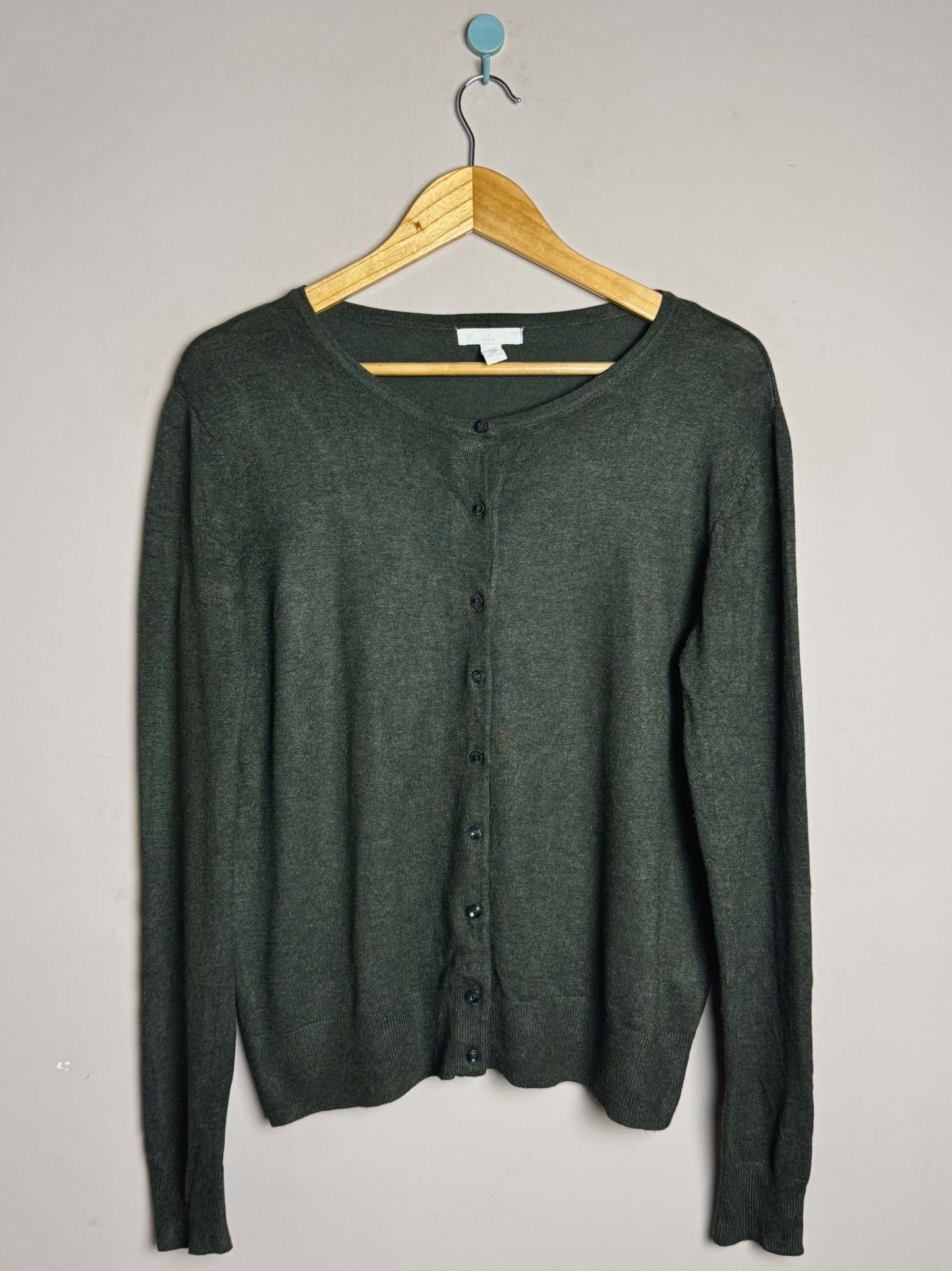 Dark Green Button Down Sweater