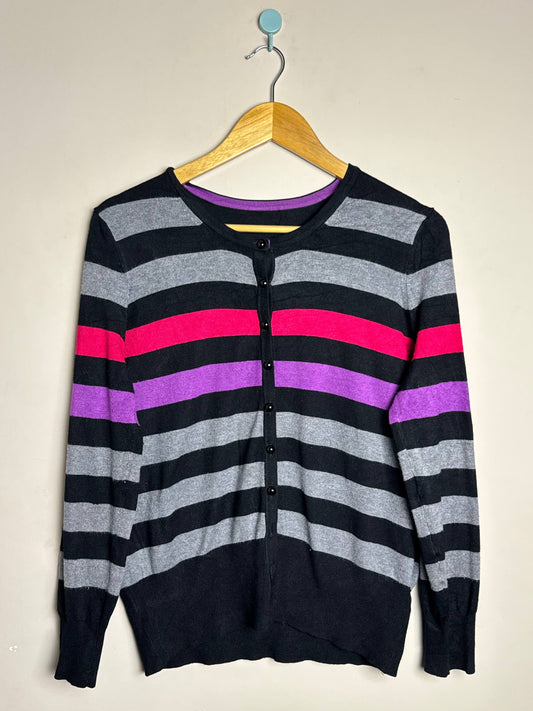 Striped Button Down Sweater