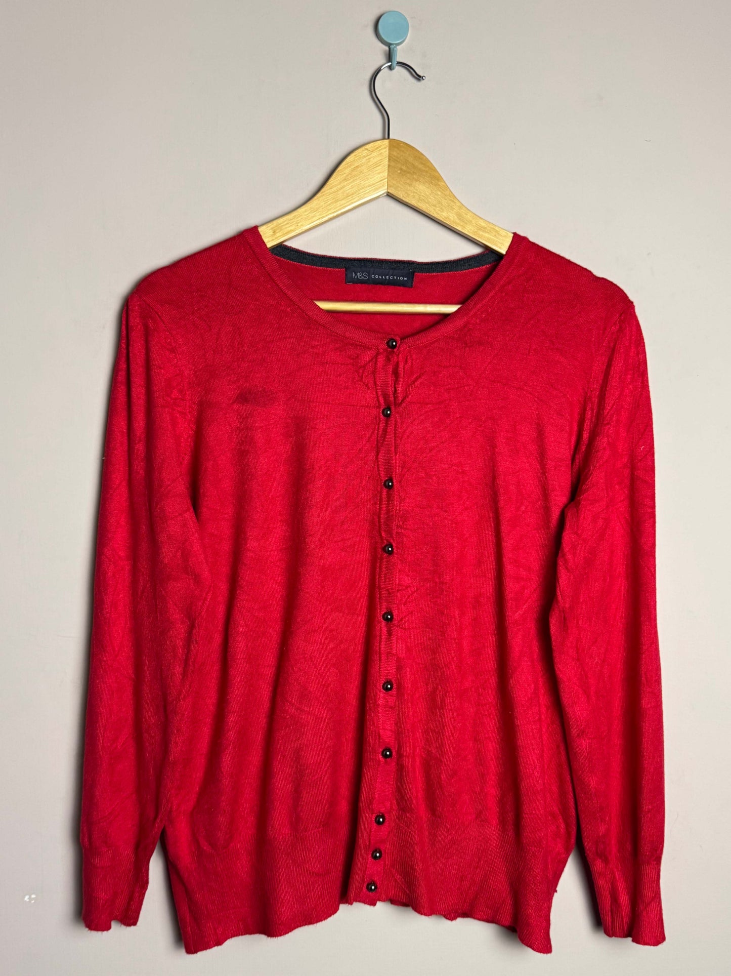 Red Button Down Sweater