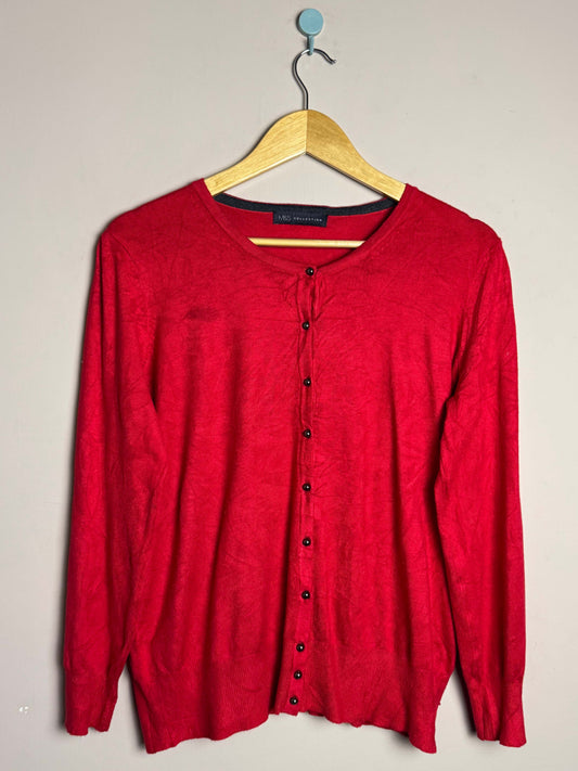 Red Button Down Sweater