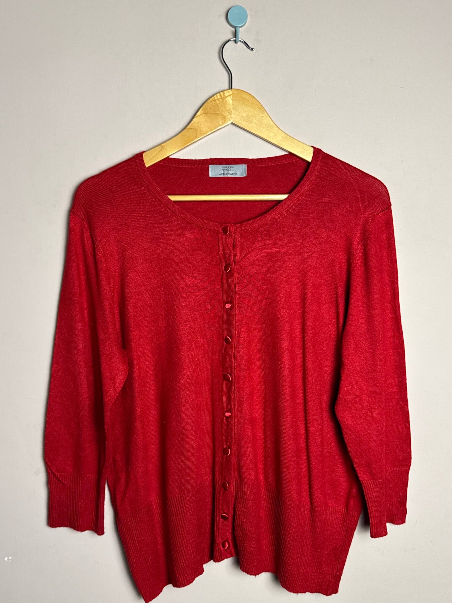 Red Button Down Sweater