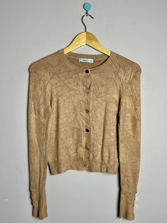 Beige Button Down Sweater