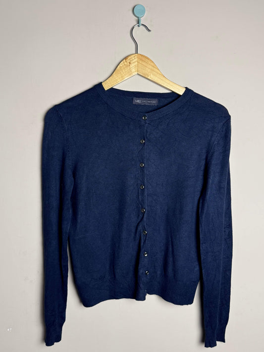 Navy Button Down Sweater