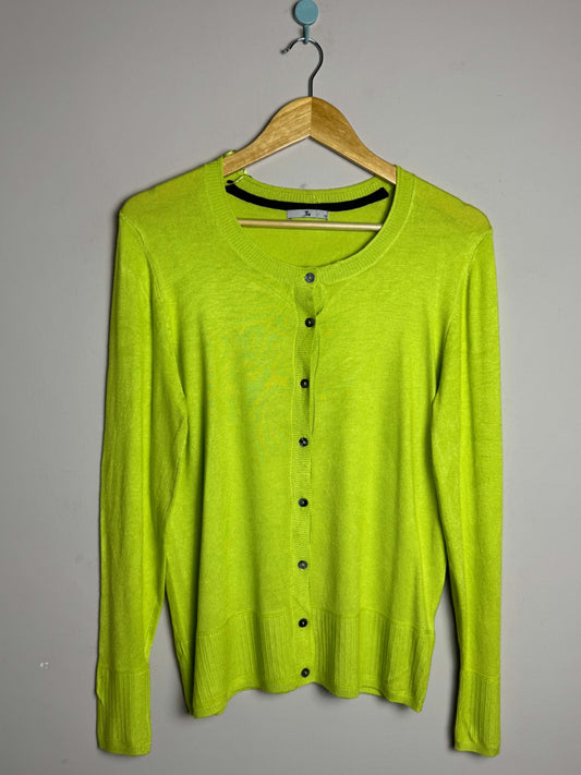 Lime Green Button Down Sweater