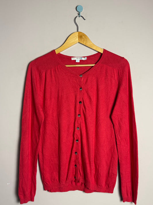 Red Button Sweater