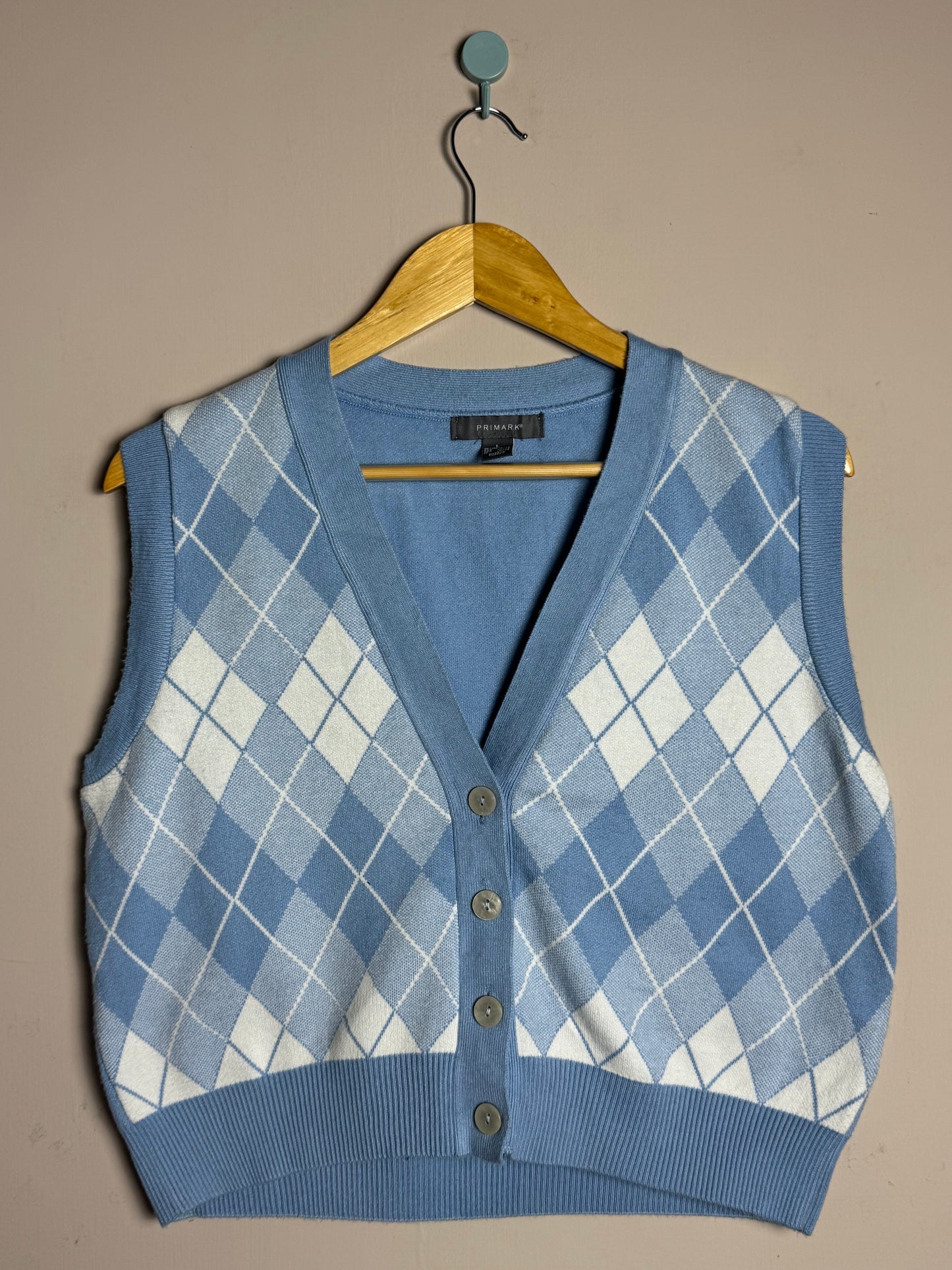 Blue Argyle Sweater Vest