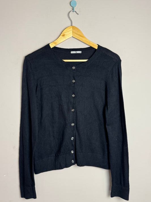 Black Button Sweater