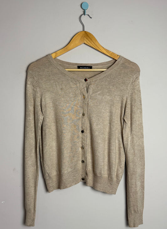 Beige Button Sweater