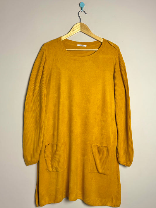 Mustard Pocket Knit Frock