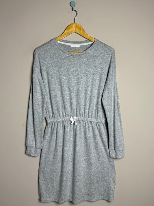 Grey Drawstring Waist Frock