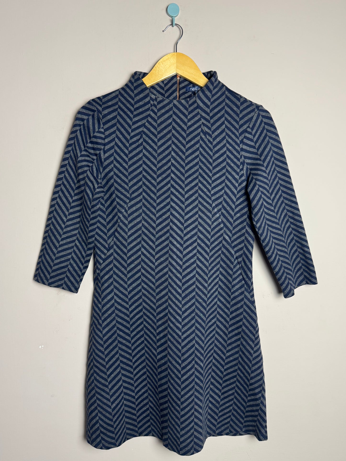 Navy Chevron Print Frock