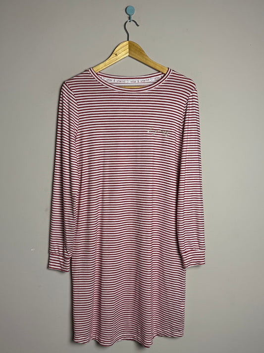 Red White Striped Frock