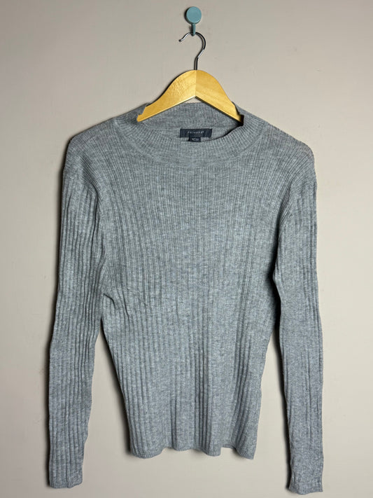 Gray Ribbed Sweater