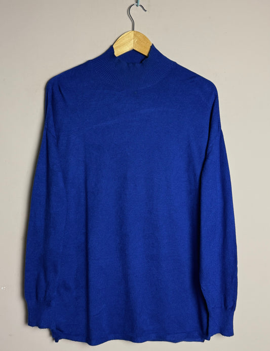 Royal Blue High Neck Sweater