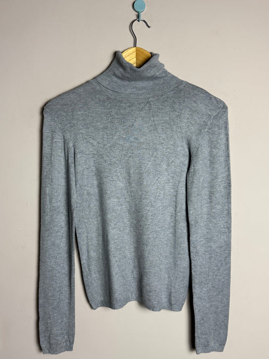 Gray High Neck Sweater