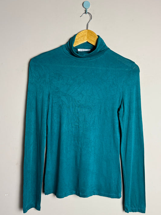 Teal High Neck Sweater