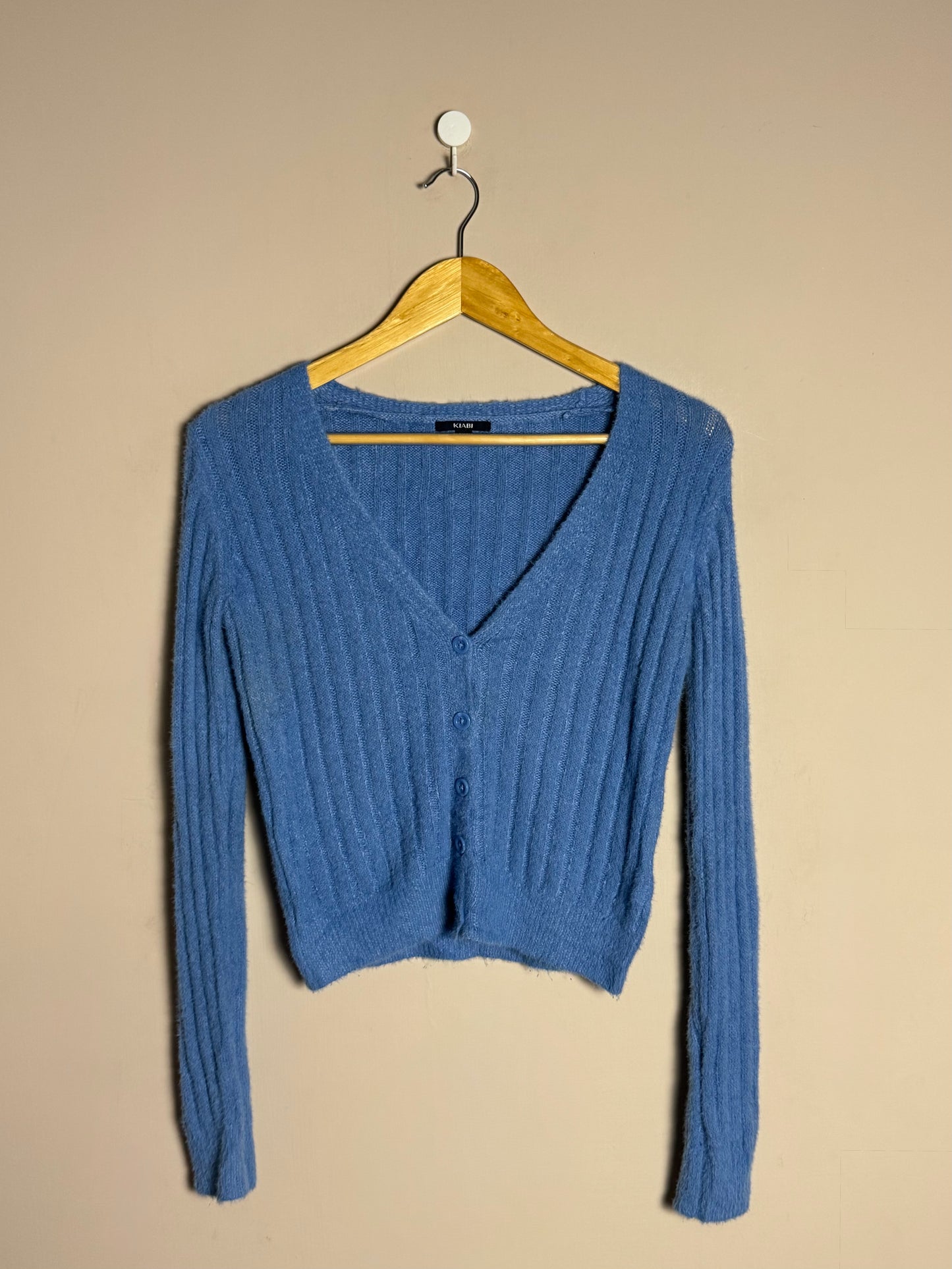 klas-blue-ribbed-fitted-cardigan-105