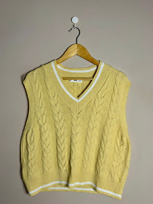 yellow-cable-knit-vneck-vest-large-42