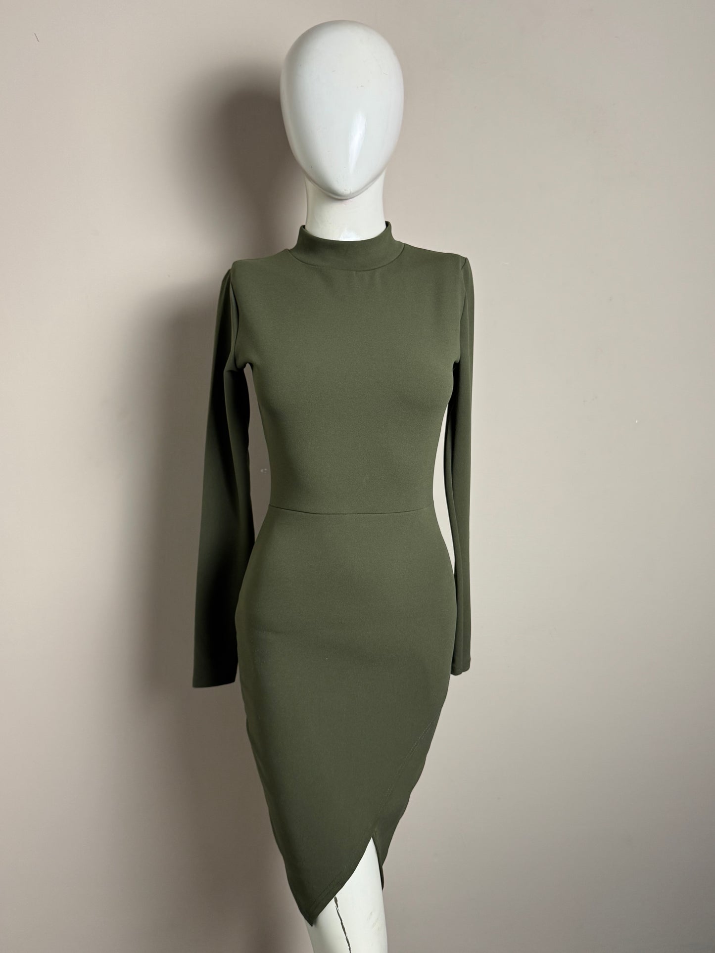 Sage green Bell Sleeve Bodycon Dress