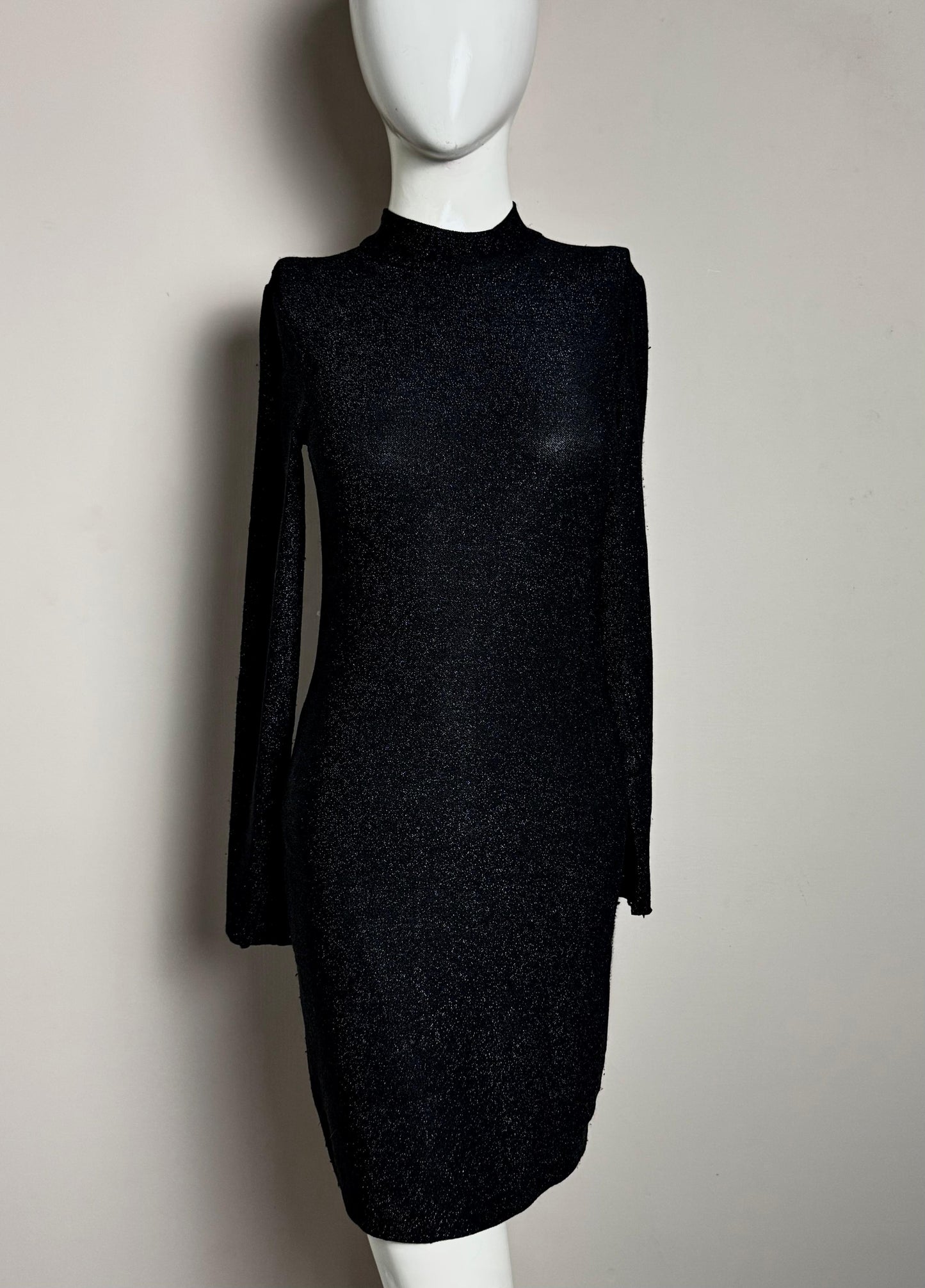 Black Shimmer Mini Dress