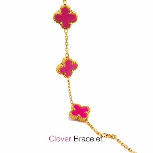 Pink Clover Bracelet