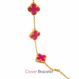 Pink Clover Bracelet