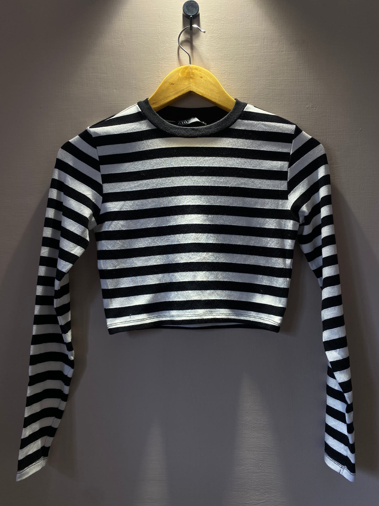 black-and-white-striped-crop-top