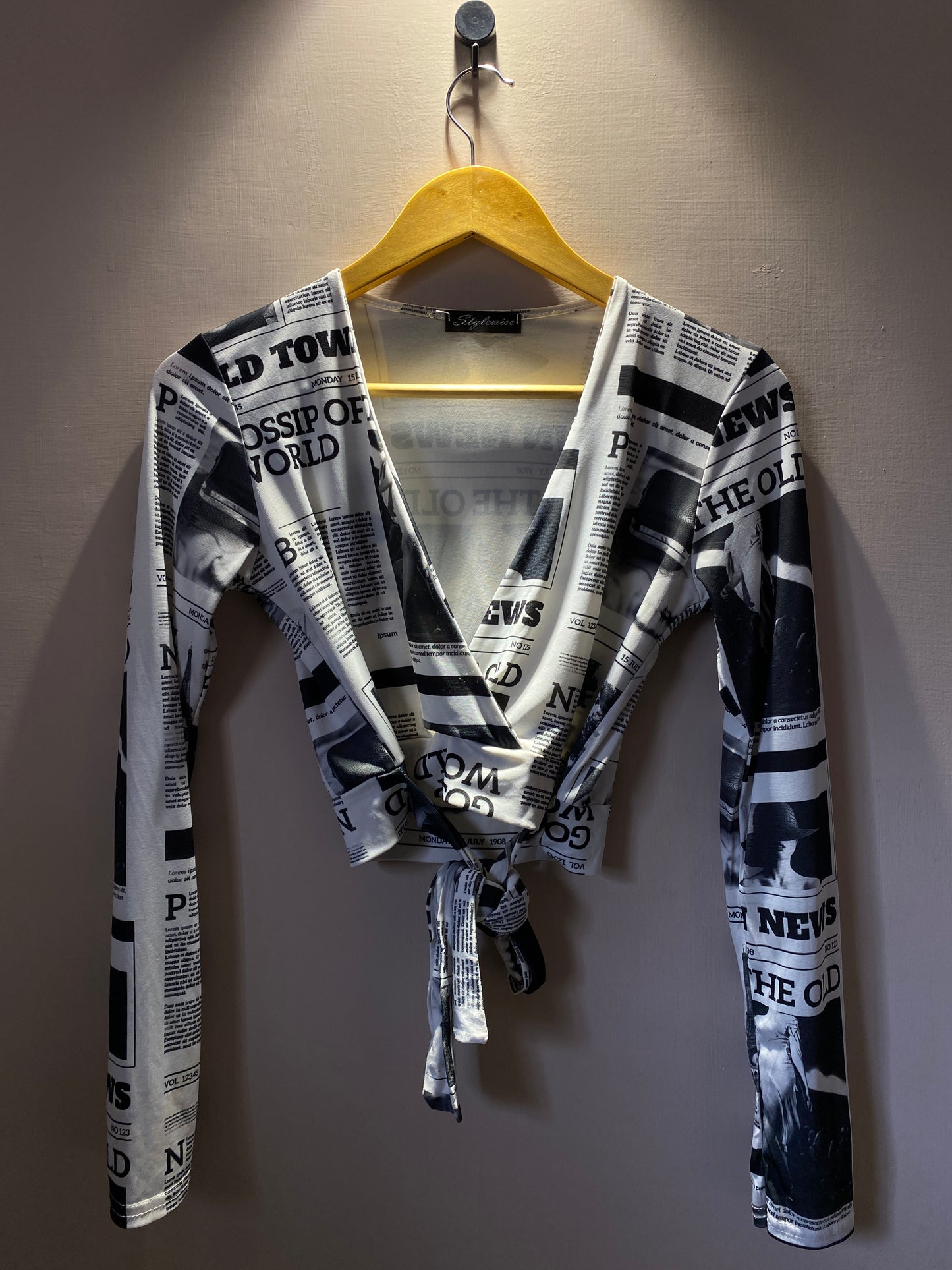 newspaper-print-wrap-crop-top
