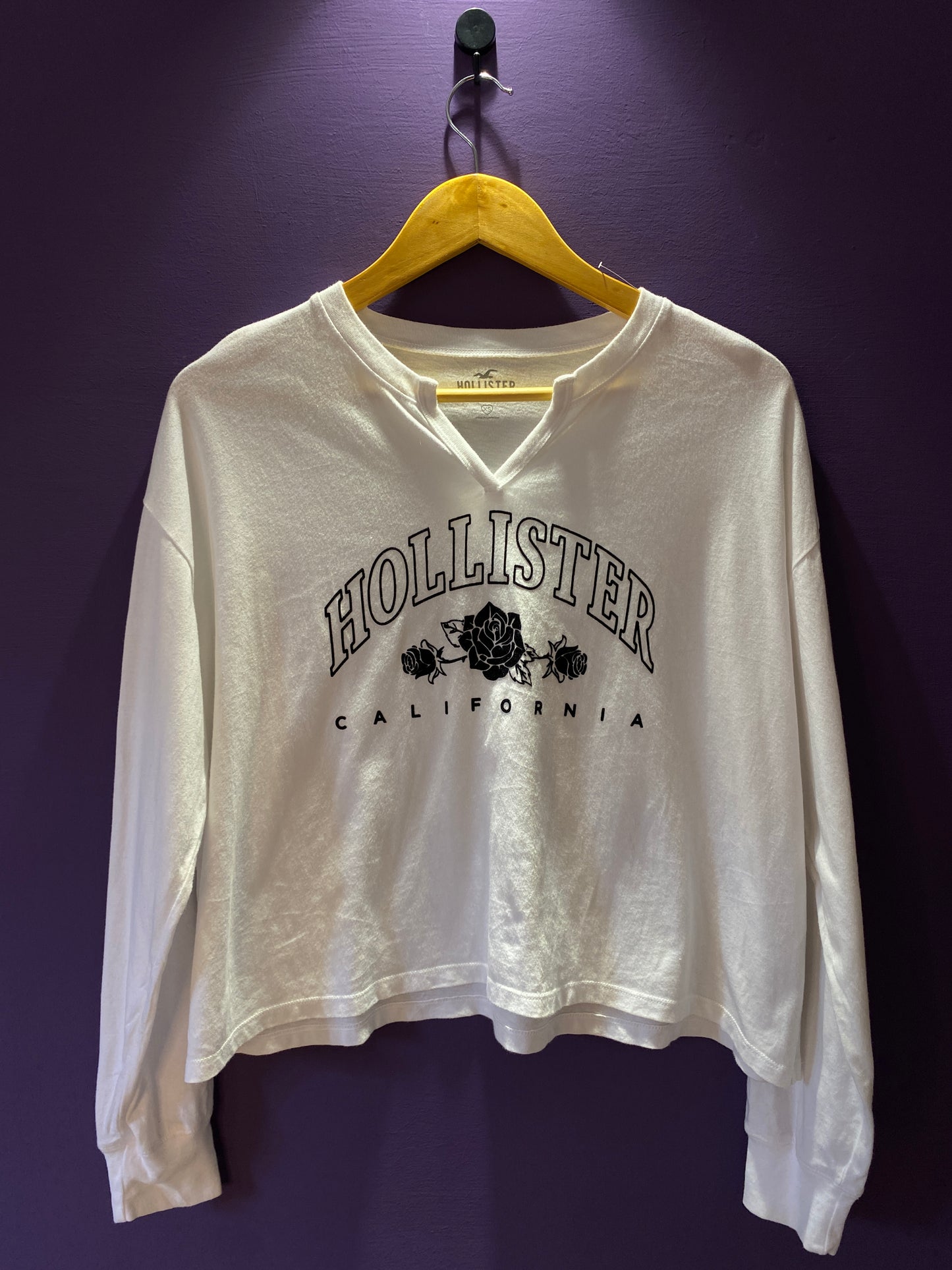 Hollister California White Long Sleeve Tee